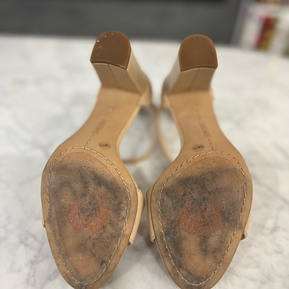 Vince Camuto Beige Chunky Heel Sandal - Picture 2 of 3